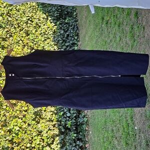 New York & Company Navy Dress with Zipper Detail